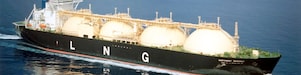 big black big ship of lng japan
