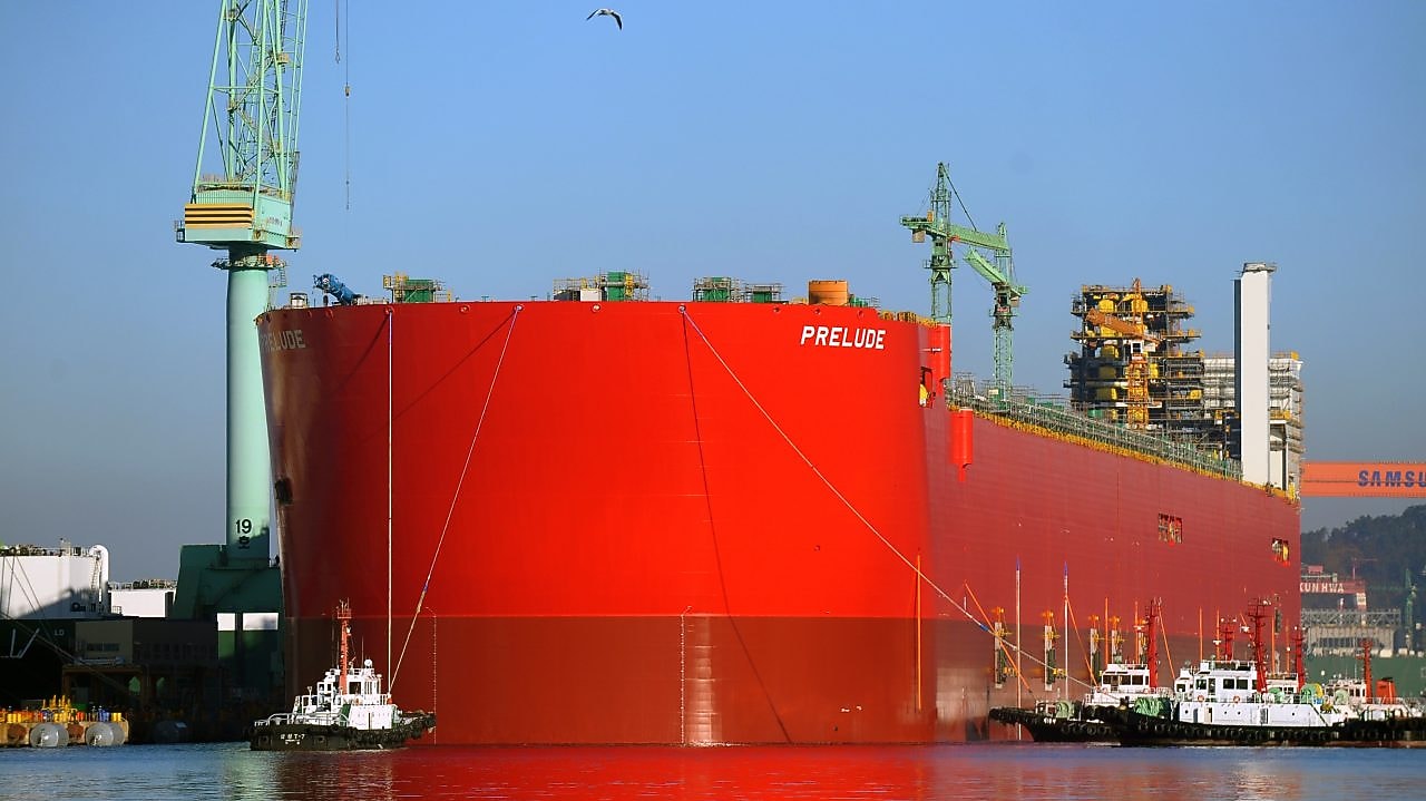 Prelude FLNG under construction