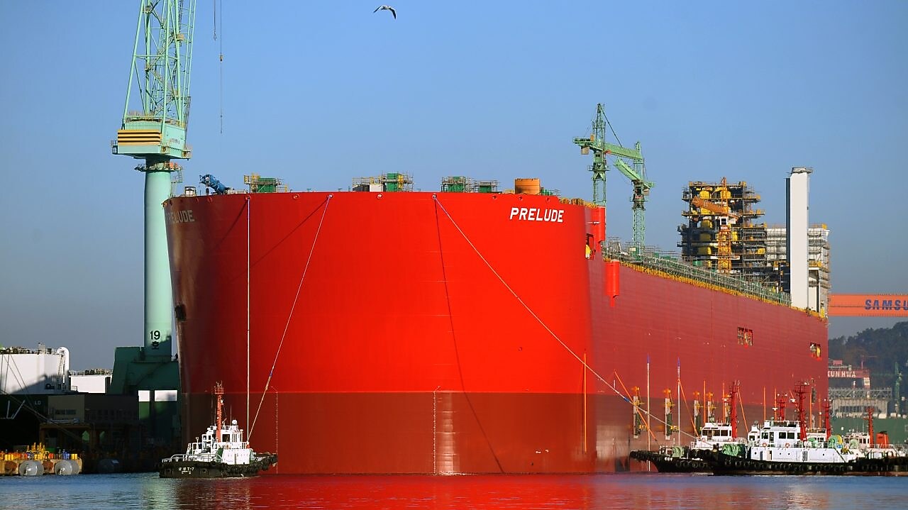 Prelude FLNG under construction