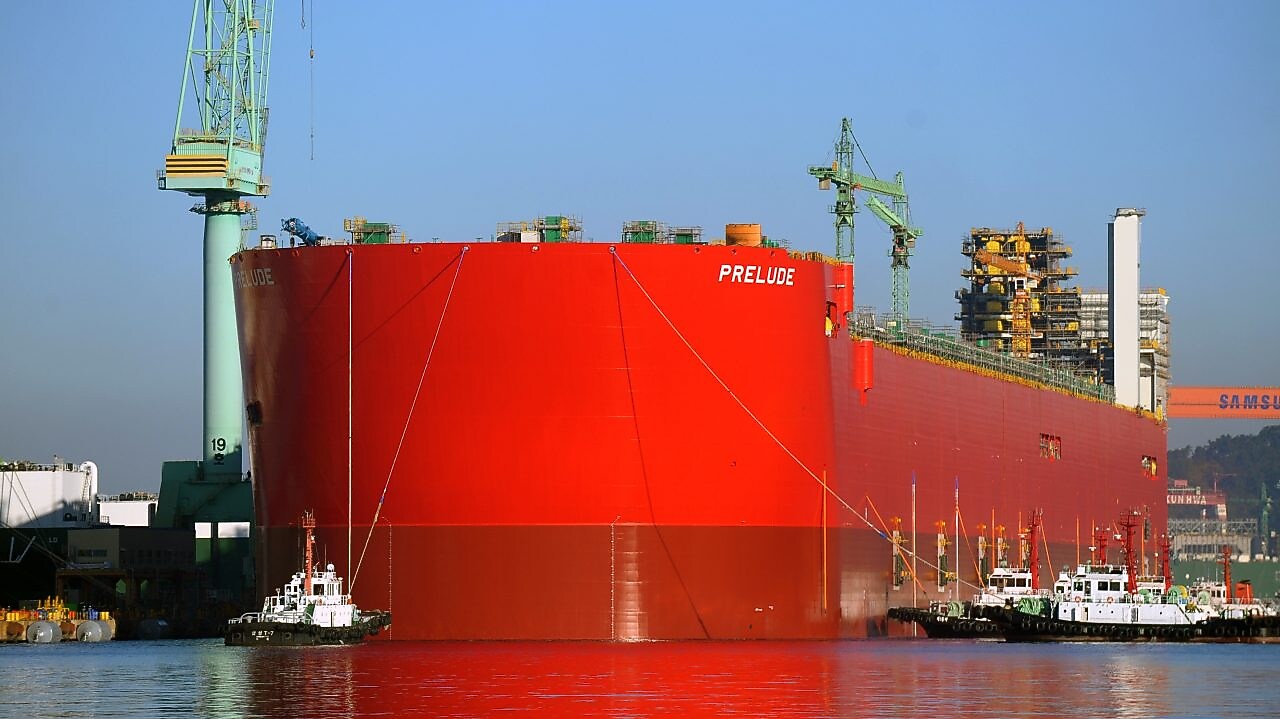 Prelude FLNG under construction