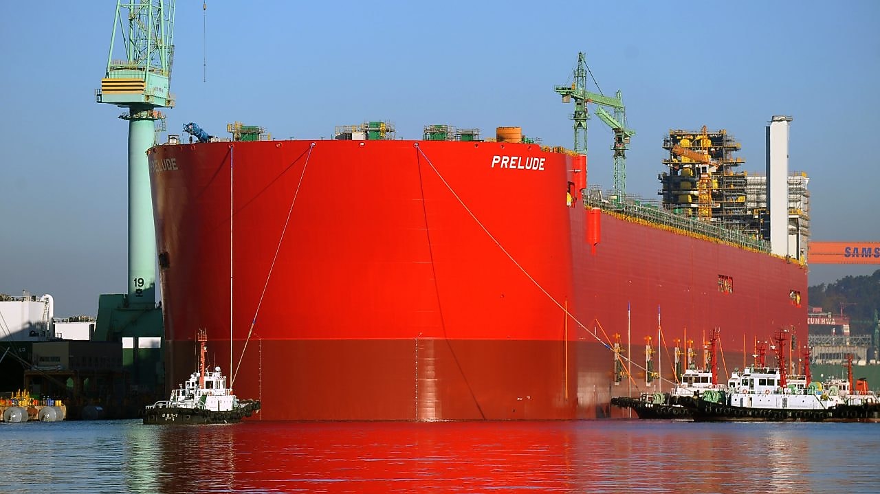 Prelude FLNG under construction